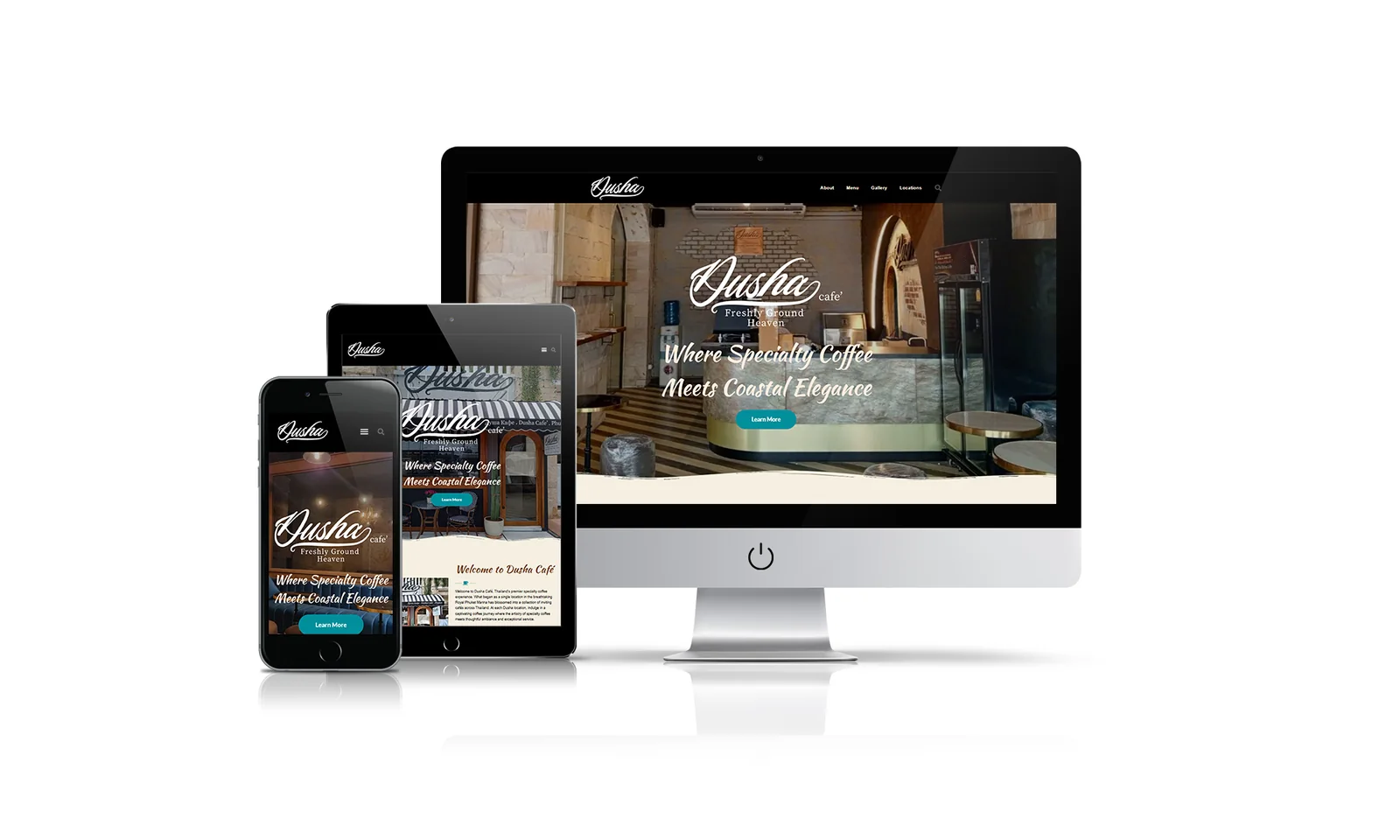 Dusha Cafe website preview