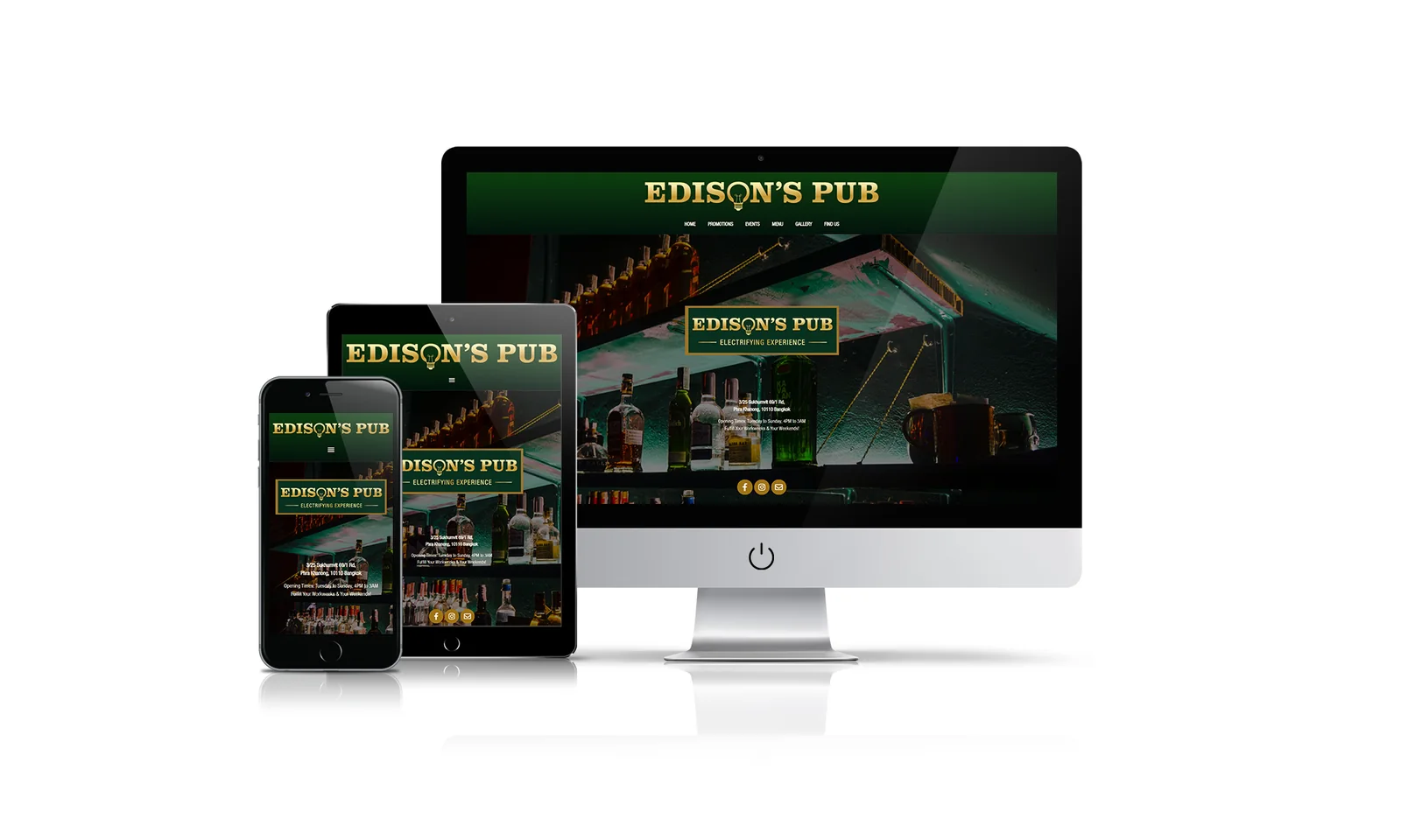 Edison’s Pub website preview