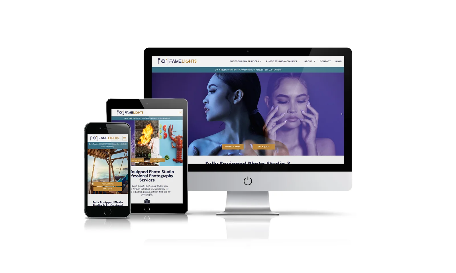 Famelights website preview