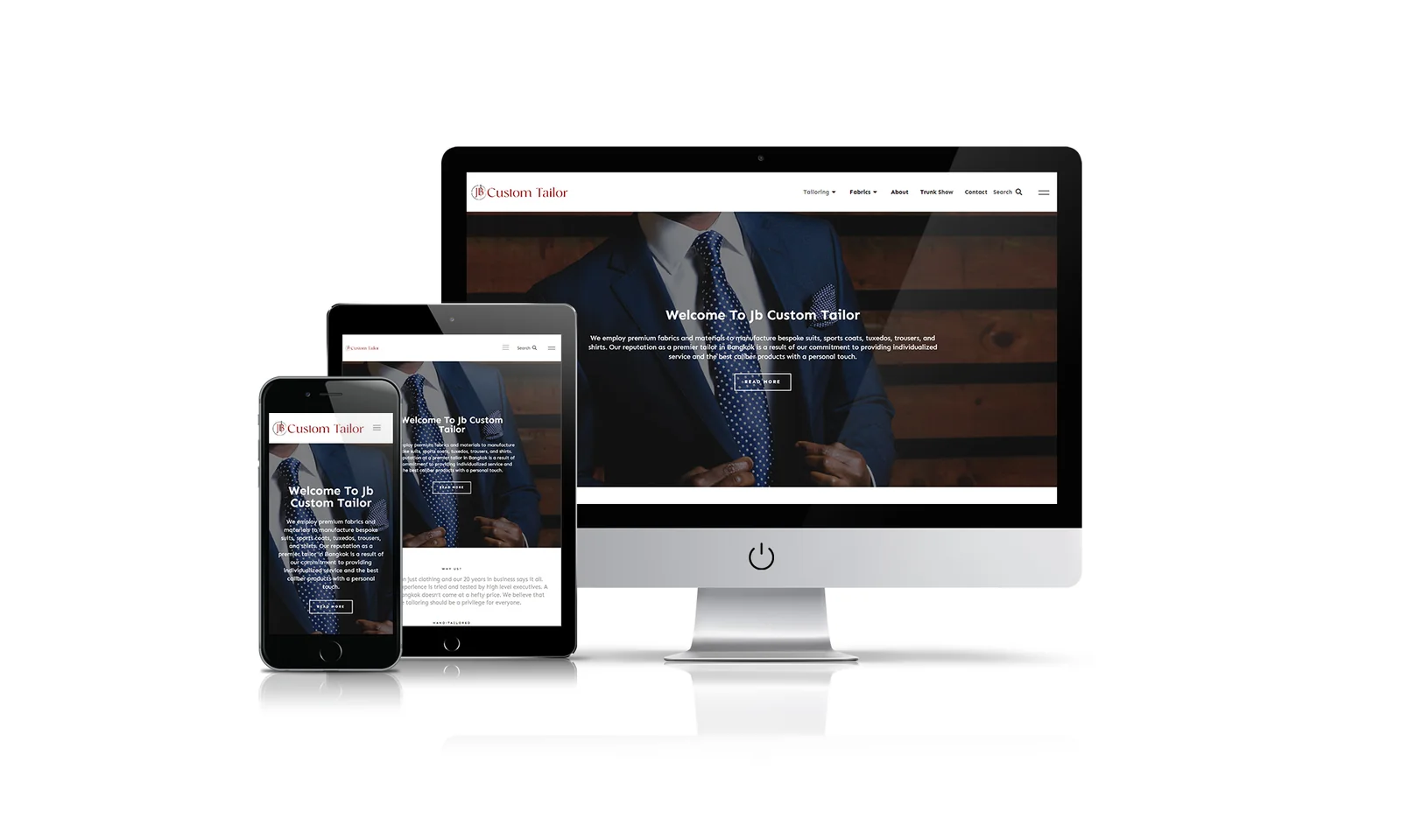 JB Custom Tailor website preview