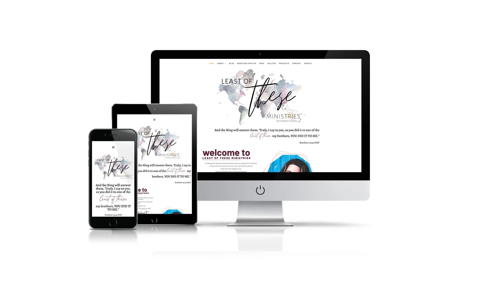 Least Of These Ministries website preview