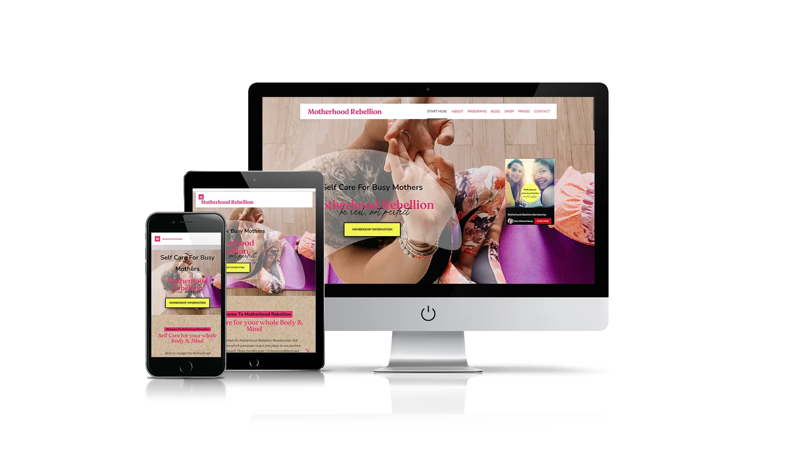 Motherhood Rebellion website preview