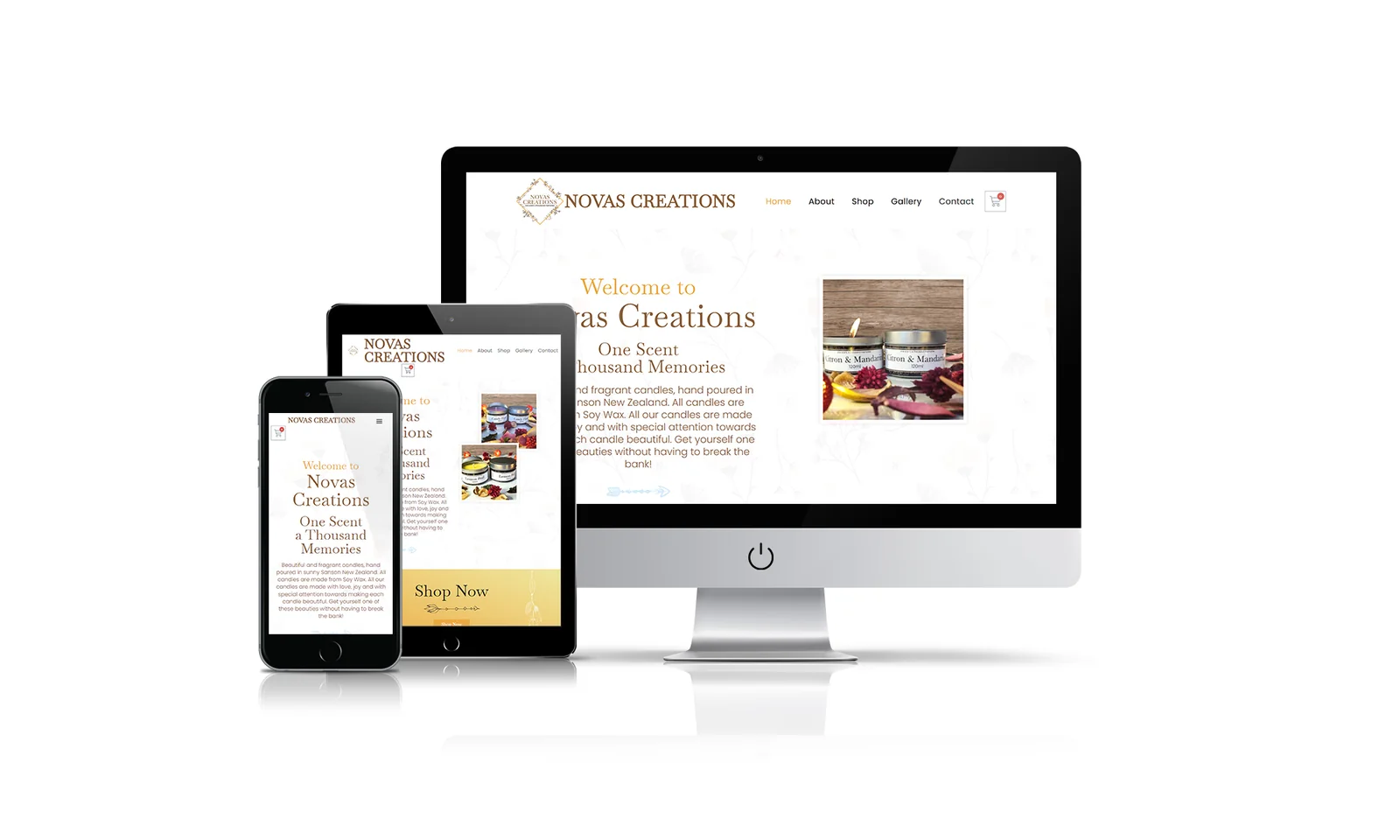 Novas Creations website preview