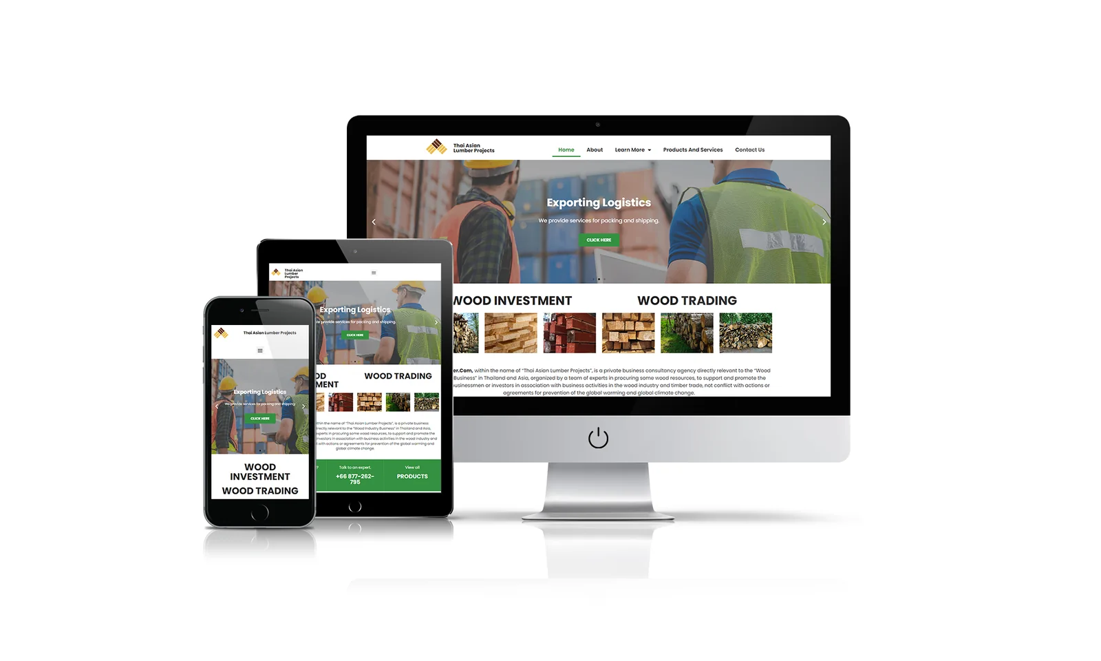 Thai Lumber website preview